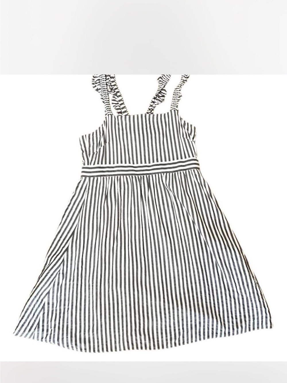 Madewell sz 4 Striped Ruffle Strap Mini Dress summer sundress preppy
coastal - Picture 6 of 16